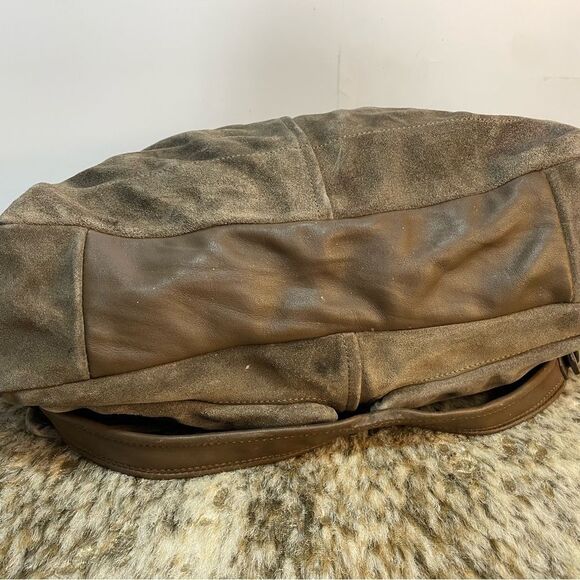 Coach Vintage Brown Leather Suede Satchel Bag - Picture 4 of 10